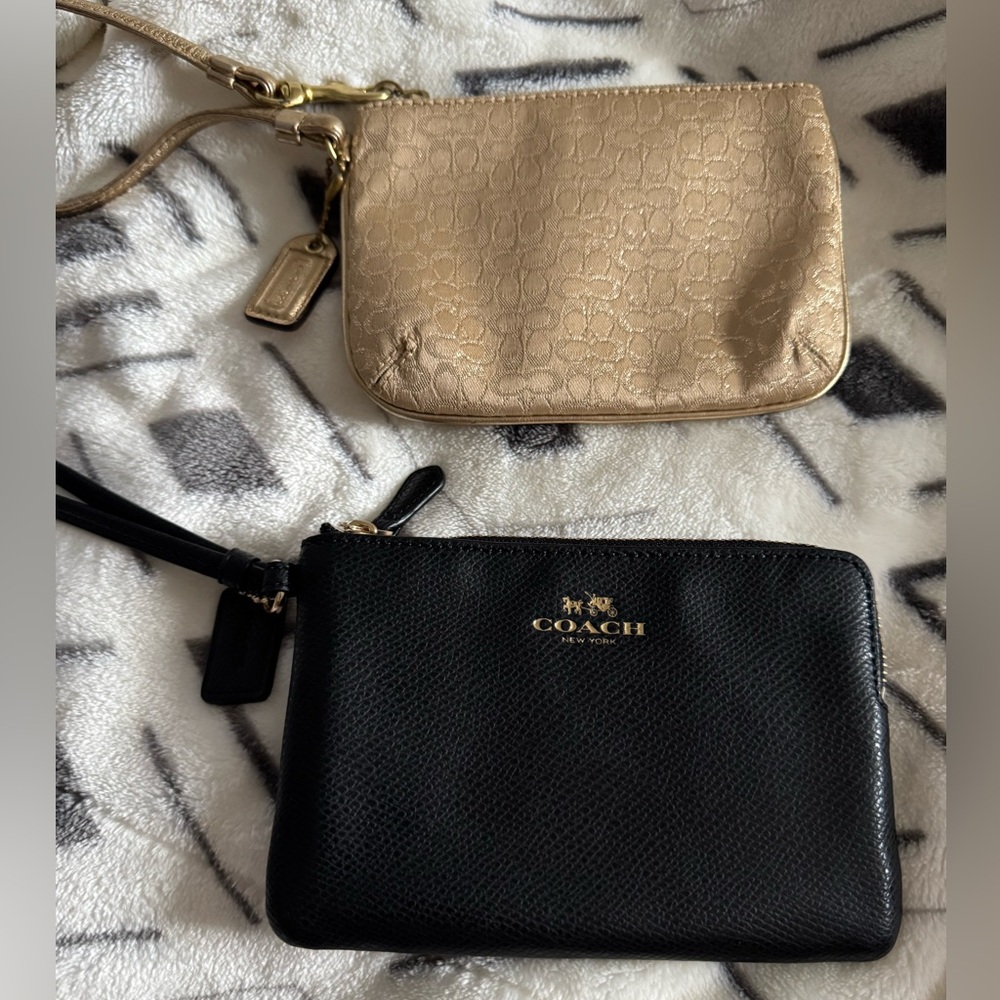Coach Black and Gold Wristlets